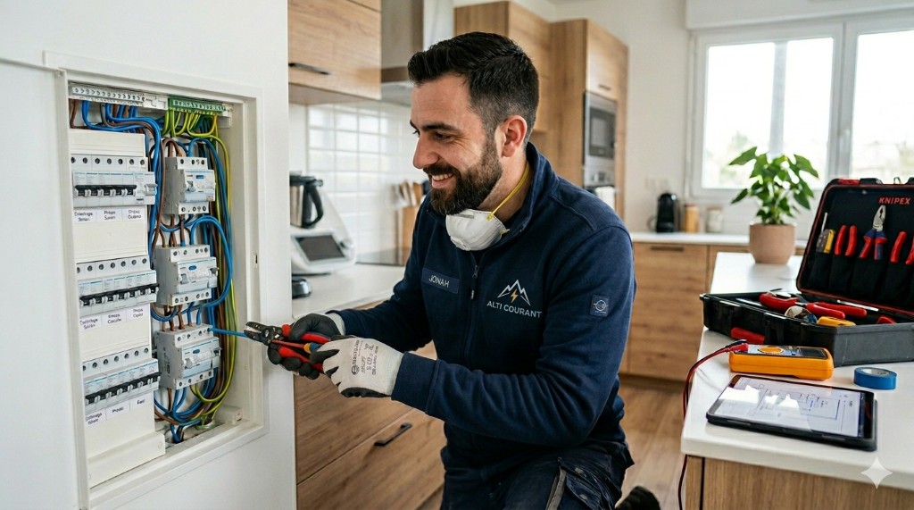 Intervention sur tableau électrique en résidence — Alti courant